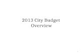 2013 City Budget  Overview