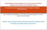 RESPONSIBLE DEVELOPMENT IN A POLYCENTRIC WORLD: Inequality, Citizenship and the Middle Classes