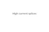 High current splices