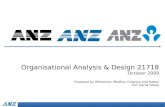 Organisational Analysis & Design 21718 October 2009