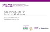 Coaching Skills for  Leaders Workshop