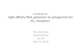 A proposal for: High affinity RNA aptamers  as antagonists  for AT 2  receptors