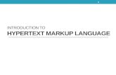 Introduction to  HyperText  Markup  Language