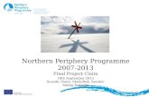 Northern Periphery Programme 2007-2013 Final Project Claim