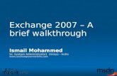 Exchange 2007  –  A brief walkthrough