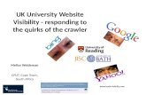 UK University Website Visibility - responding to the quirks of the  crawler