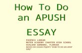 How To Do an  APUSH ESSAY