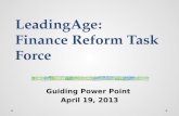 LeadingAge : Finance Reform Task Force
