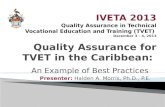 Quality Assurance for TVET in the Caribbean: