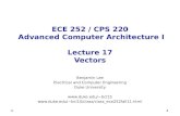 ECE 252 / CPS 220  Advanced Computer Architecture I Lecture 17 Vectors