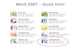 Word 2007 – Quick Intro