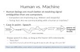 Human vs. Machine
