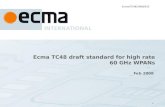 Ecma TC48 draft standard for high rate  60 GHz WPANs Feb 2008