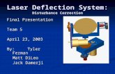 Laser Deflection System: Disturbance Correction