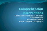 Comprehension Interventions