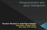 Programmers are  poor Designers