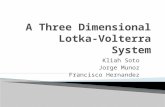 A Three Dimensional  Lotka-Volterra  System