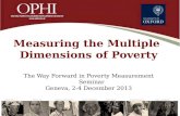 Measuring the Multiple  Dimensions of Poverty The Way Forward in Poverty Measurement Seminar