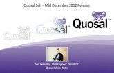 Quosal Sell –  Mid December 2012  Release