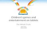 Children’s games and  entertainment  on  tablets