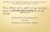The effect of a soft X-ray source near the compact object in LS 5039