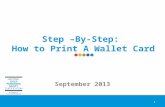 Step –By-Step:  How to Print A Wallet Card