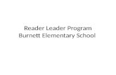 Reader Leader Program Burnett Elementary School
