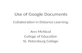 Use of Google Documents