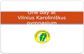 One day at Vilnius Karolinišk ė s gymnasium
