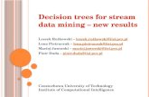 Decision trees for stream data mining – new results