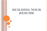 Building  Your Resume