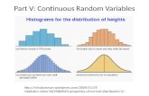 Part V: Continuous Random Variables