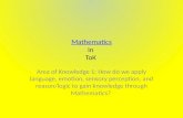 Mathematics in  ToK