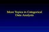 More Topics in Categorical Data Analysis