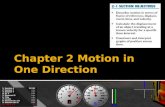 Chapter  2  Motion in One Direction