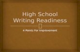High School Writing Readiness