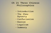 Ch 21 Three Chinese Philosophies