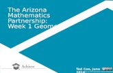 The Arizona Mathematics Partnership:  Week 1 Geometry