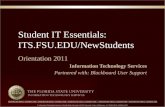 Student IT Essentials: ITS.FSU.EDU/NewStudents