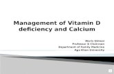 Management of Vitamin D deficiency and Calcium