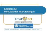Section 22:  Motivational Interviewing II