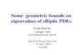 Some  geometric bounds on eigenvalues of elliptic PDEs