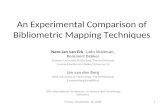 An Experimental Comparison of Bibliometric Mapping Techniques