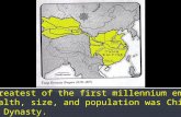 The greatest of the first millennium empires in wealth, size, and population was China’s