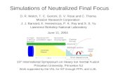 Simulations of Neutralized Final Focus