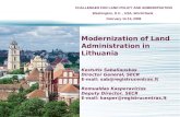 Modernization of Land Administration in Lithuania Kestutis Sabaliauskas Director General, SECR