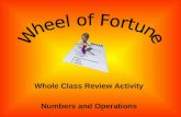 Whole Class Review Activity Numbers and Operations