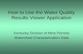 How to Use the Water Quality Results Viewer Application