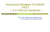 National Budget FY2010-2011 : A Critical Analysis