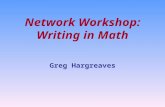 Network Workshop: Writing in Math